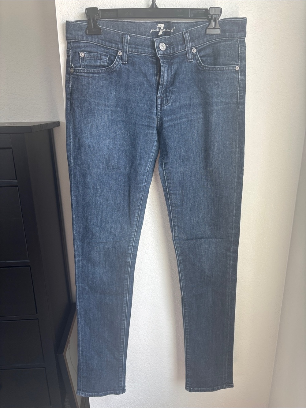 7 For All Mankind Dark Indigo Skinny Jeans